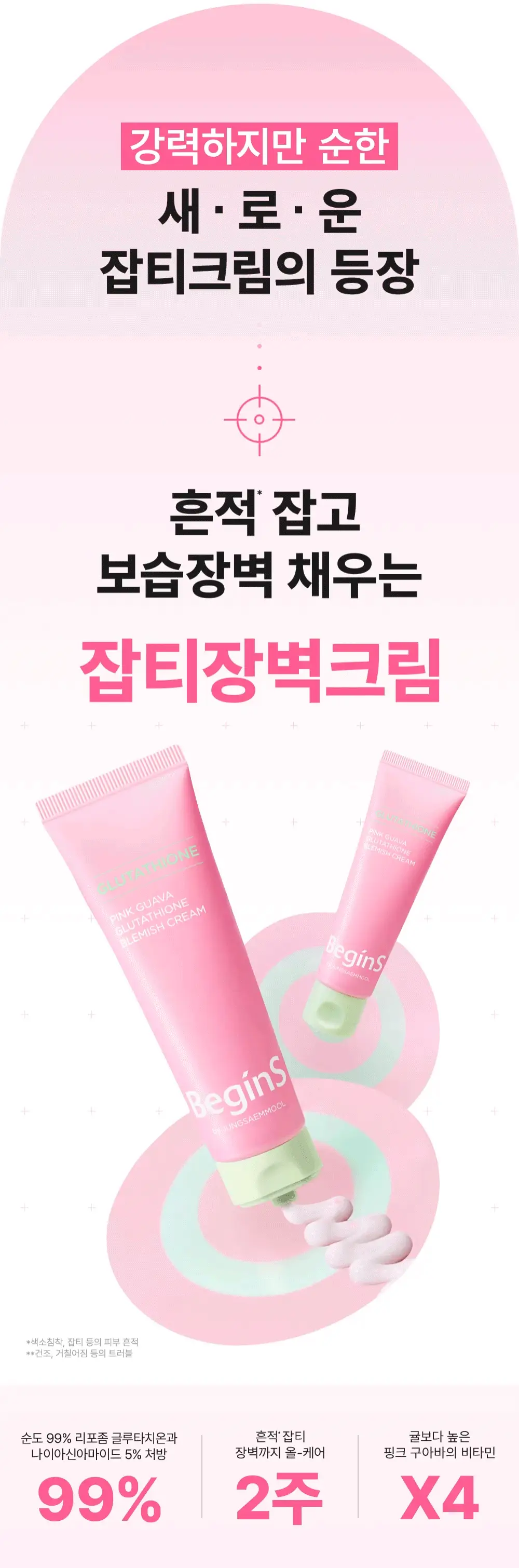 [트러블흔적/광채] 비긴스 바이 정샘물 나이아신아마이드10 흔적크림 50ml 상세페이지 2